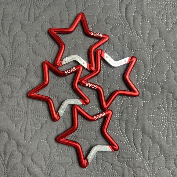 Motivational Aluminum Star Shape Carabiner Clip Spring Snap Hook Large, 2.8 Inch - Picture 1 of 6